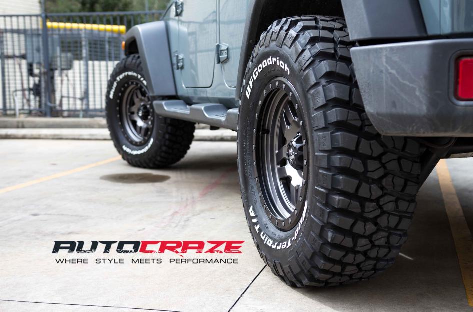 JEEP WRANGLER ANZA MATTE ANTHRACITE WITH BLACK RING