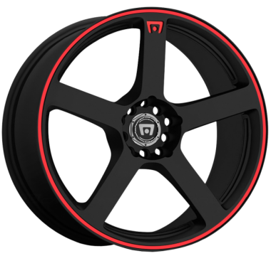 MR116 MATTE BLACK RED STRIPE