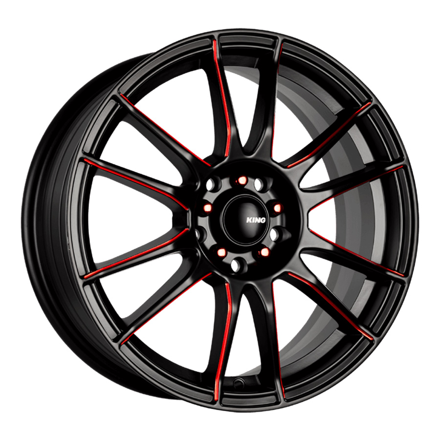 CIRCUIT SATIN BLACK MILLED RED