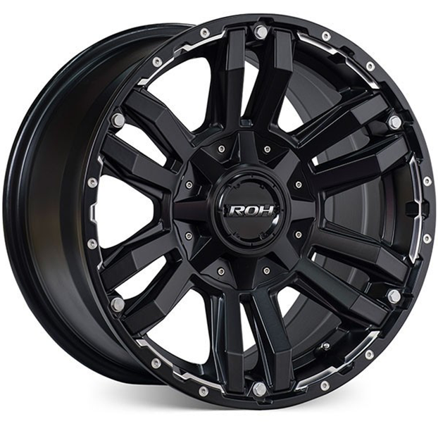 VAPOUR MATT BLACK / SILVER BOLTS