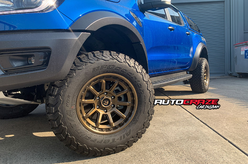 FUEL TORQUE 17X9 6X120 MATTE BRONZE wheel & tyre package Autocraze