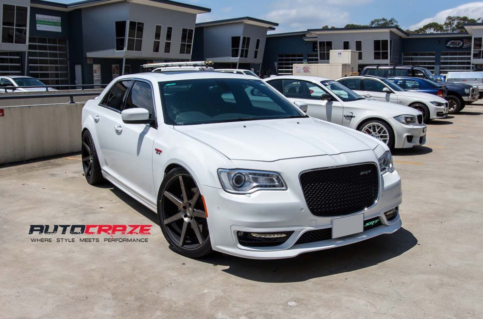 Chrysler 300c with Niche Verona wheels and Nitto invo tyre front wide angle shot march 2018