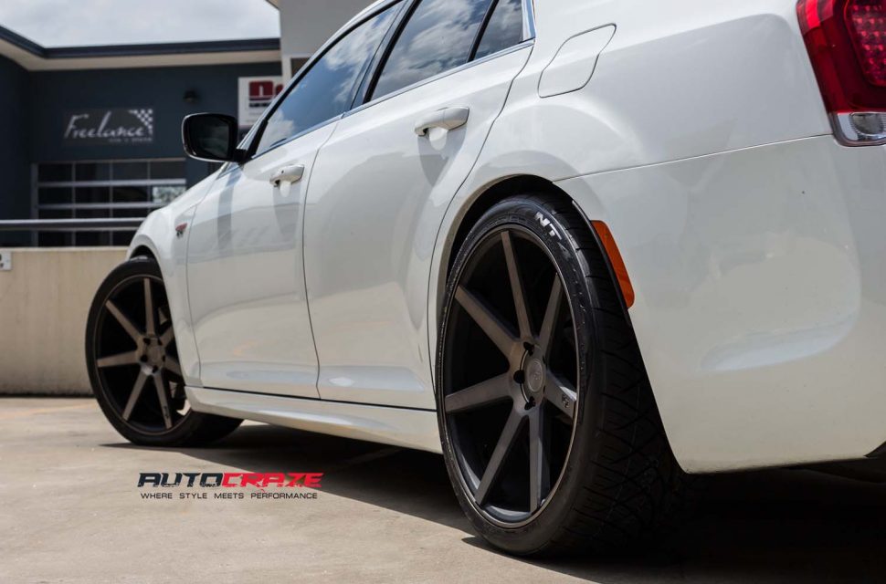 Chrysler 300c with Niche Verona wheels and Nitto invo tyre rear wheel close up shot march 2018