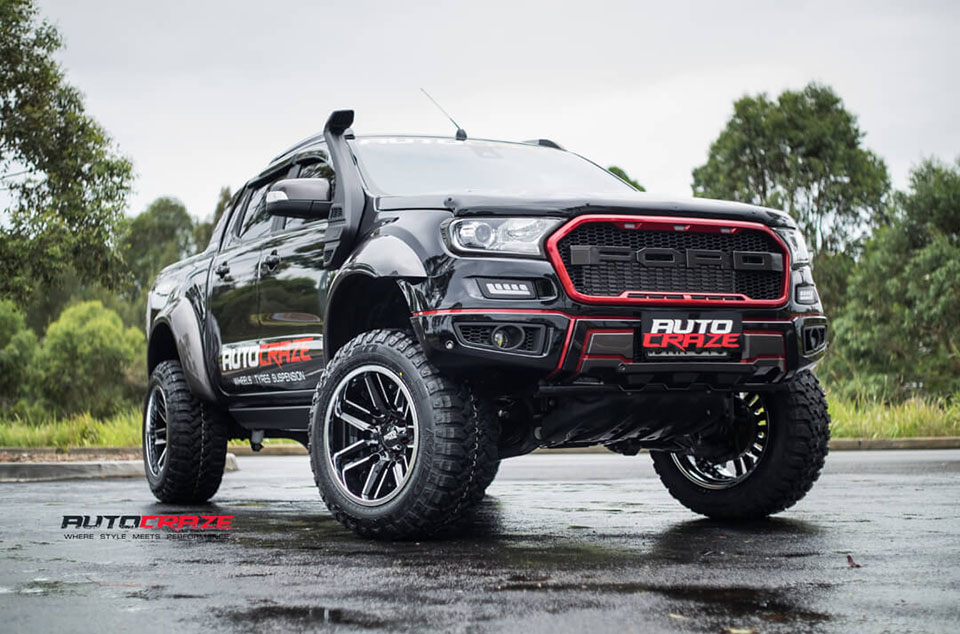 Ford Ranger Moto Metal MO202 Zip Pay Wheels Falken Tyres Front Close Shot April 2018
