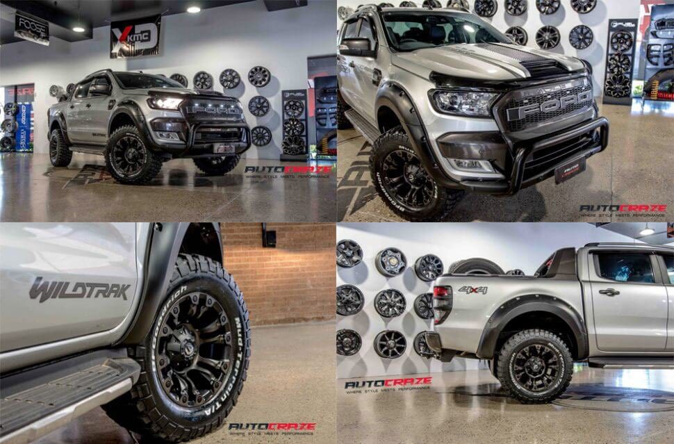 Silver Ford Ranger Fuel Vapor Black Machined Face Double Dark Tint Armed Ready Package