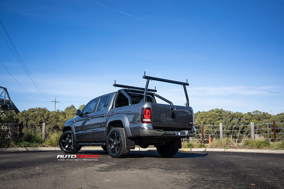 Volkswagen Amarok Rear Close Up Shot KMC Rockstar 2 Rims Online Nitto Terra Grappler Tyres
