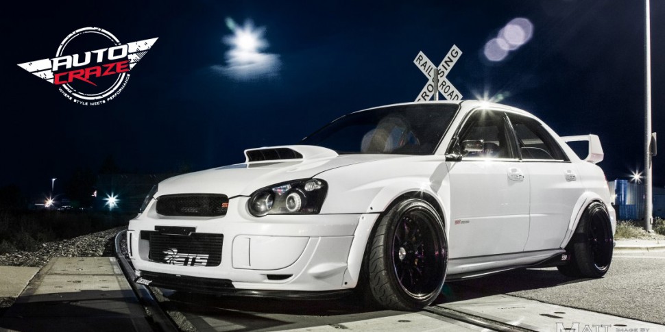 WHITE SUBARU WRX SSR WHEEL AUTOCRAZE