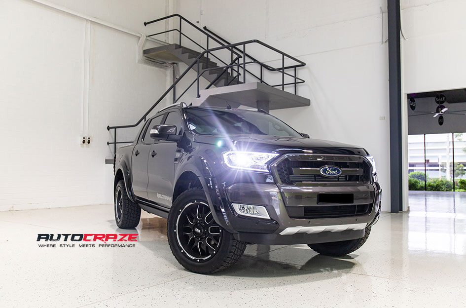 Ford Ranger Grid GD02 Wheels Nitto Tyres 4x4 Accessories Front Close Shot June 2018