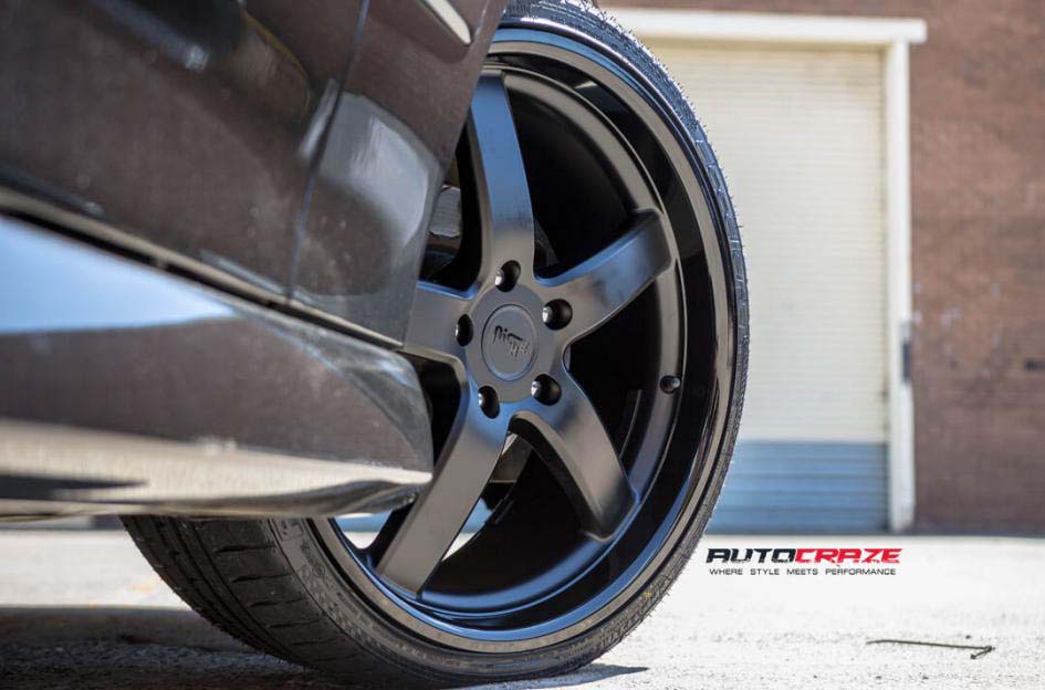 Holden Commodore with Niche wheels and Achilles tyre front wheel close up shot february 2018