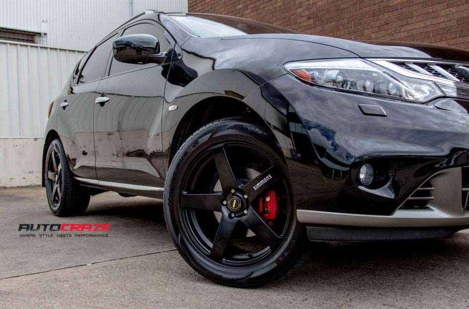 Nissan Murano with Simmons FRC wheels and Nexen tyres front wheel close up shot february 2018