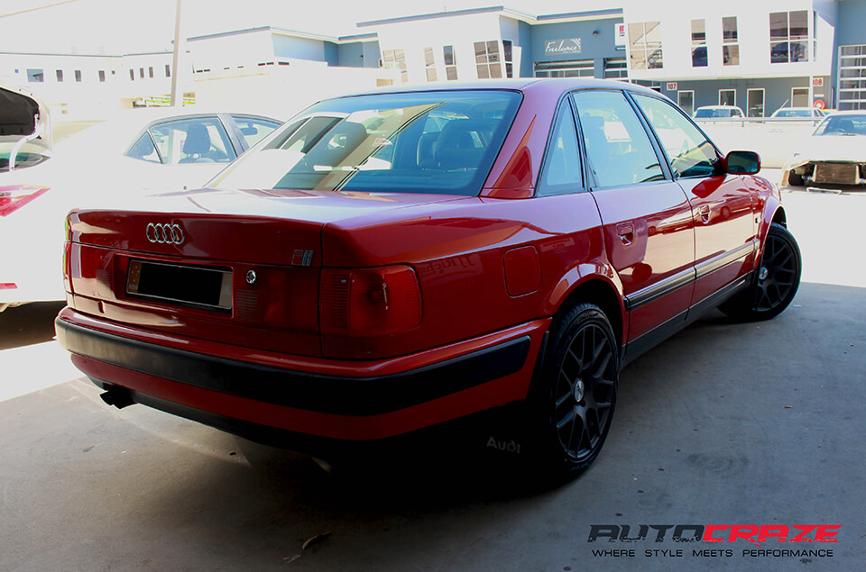 RED OLD A6 TSW NURBURGRING WHEELS REAR SHOT