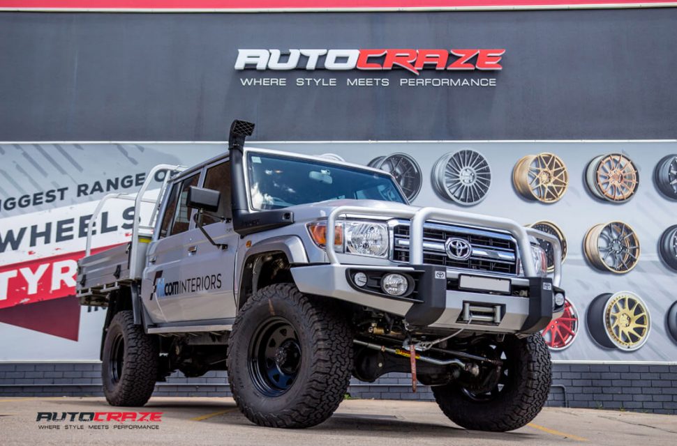 Toyota Landcruiser Dynamic Sunraysia Wheels BF Goodrich Tyres Front Close Shot Gallery Janurary 2018
