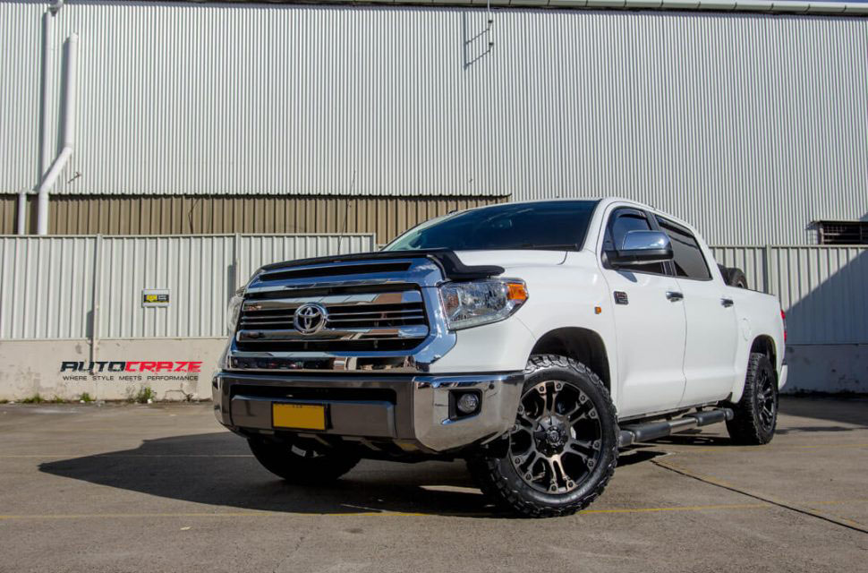 Toyota Tundra Fuel Vapor Black Machined Dark Tint 4x4 wheels