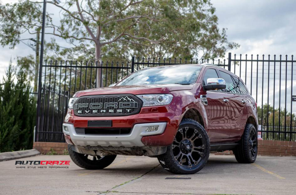 Ford Everest Red Fuel Vapor Toyo Open Country Wheels Tyres Custo
