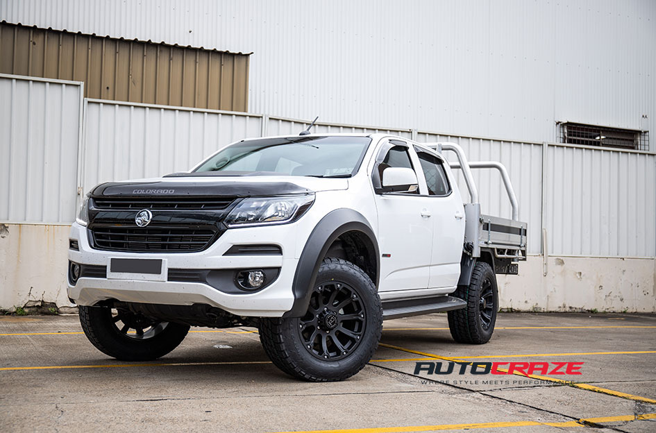 Holden Colorado Black Rhino Sidewinder Wheels Nitto Tyres Front Close Shot Gallery Nov 2018