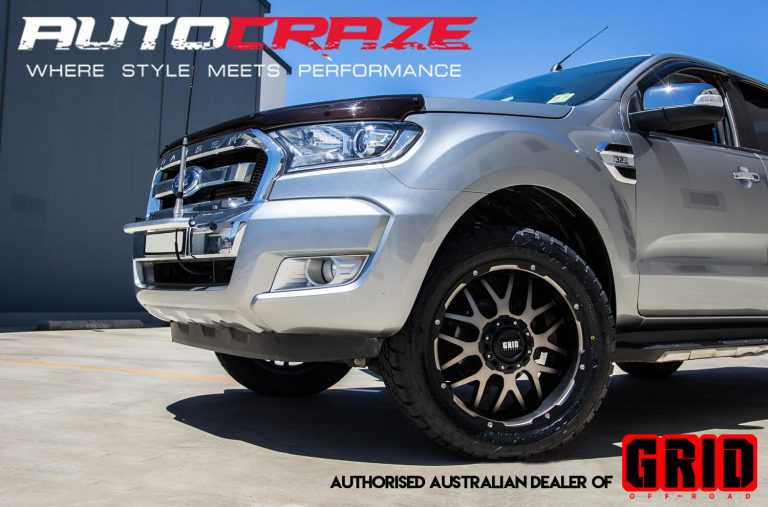 Silver Ford Ranger Grid GD03 Matte Bronze Wheels Front Closeup Shot