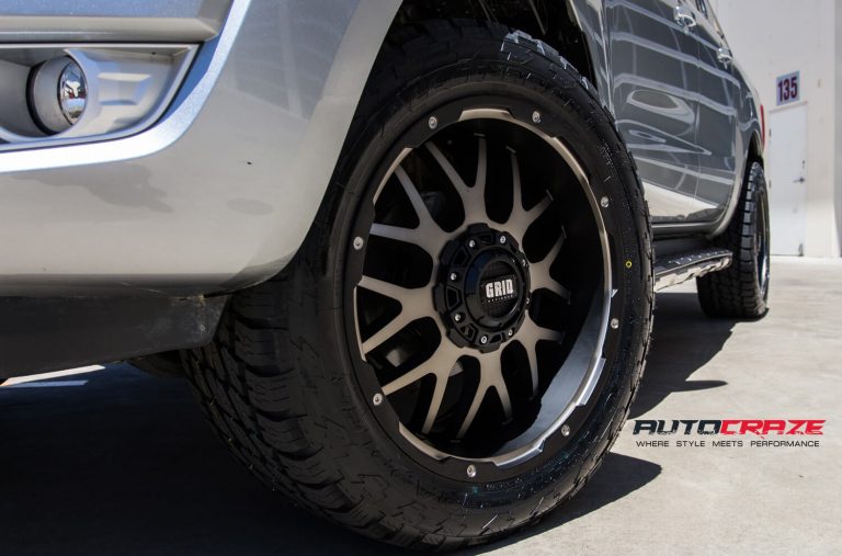 Silver Ford Ranger Grid GD03 Matte Bronze Wheels Front Closeup Wheel Shot