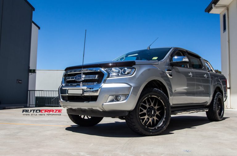 Silver Ford Ranger Grid GD03 Matte Bronze Wheels Front Shot