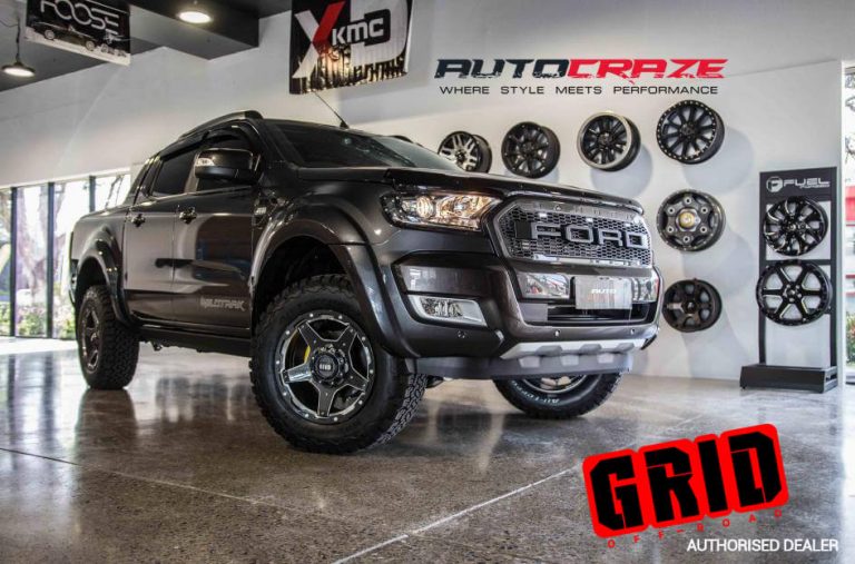 Grey Ford Ranger Grid GD04 Gunmetal Wheels Front Banner Shot