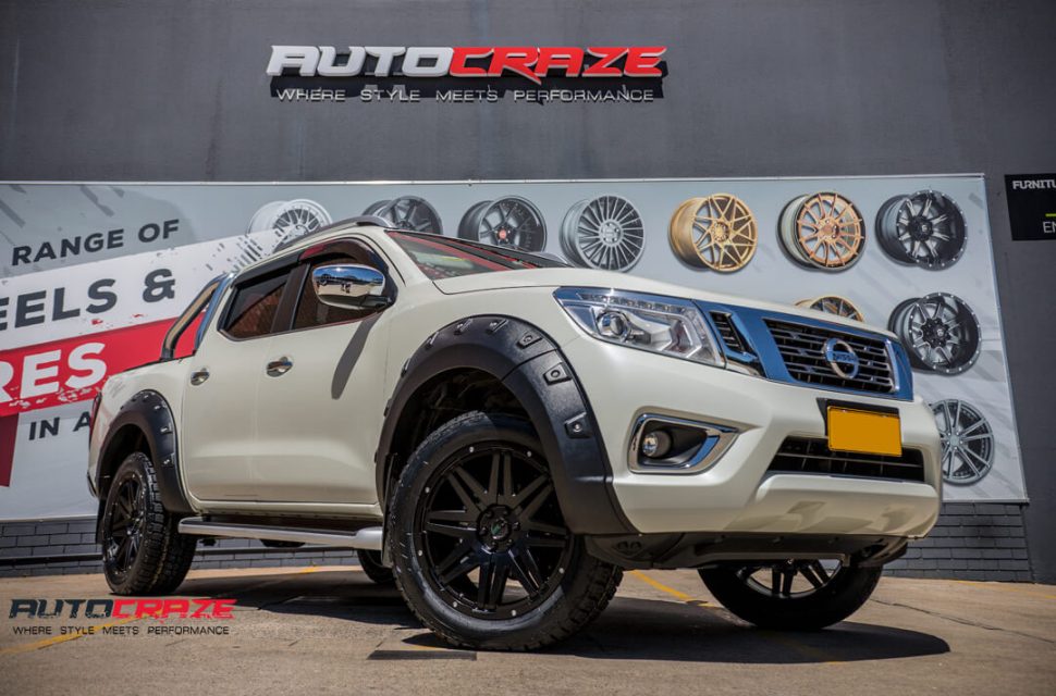 Nissan Navara PDW Rampage Wheels Nitto Terra Grappler Tyres Tail Light Covers Flares Front Close Shot 2018