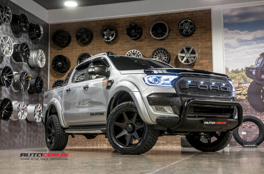 Dubbo Destroyer Ford Ranger Ultra Tempest Matte Black wheels Nitto Terra Grappler Tyres front shot