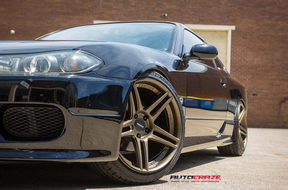 Nissan S15 with Concave Concept CC03R Wheels and Achilles tyre front wheel close up Shot March 2018