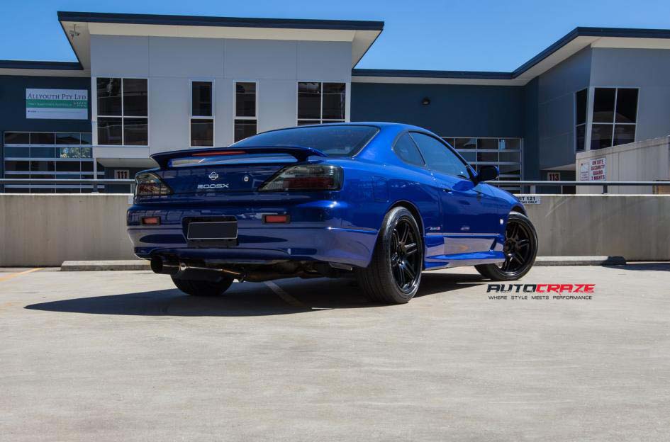 Nissan S15 with Koya SF01 Wheels and Nitto invo tyre rear wide angle Shot March 2018