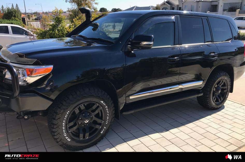 Toyota landcruiser with fuel wheels pump matte black side wide angle shot new gallery january 2018