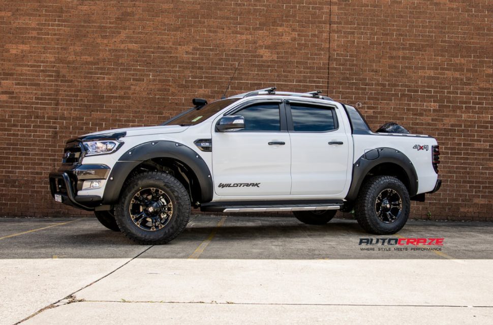 Ford Ranger Diesel Brooklyn Wheels Falken Tyres Nudge Bar, Bonnet Protector, Flares, Light Covers Front Close Shot Gallery March 2018