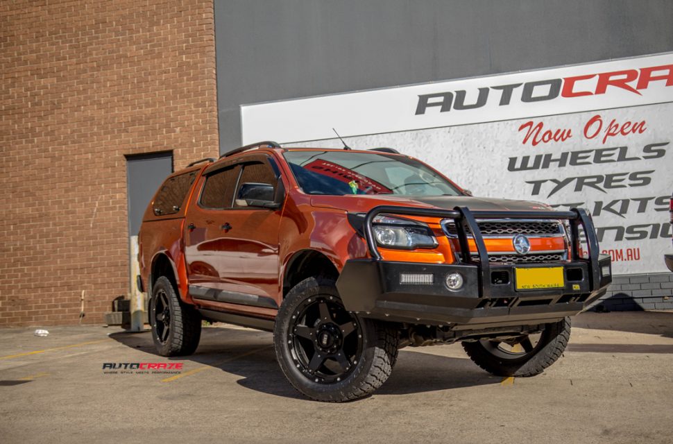 Holden Colorado Grid GD04 wheel Bilstein lift kit front angle shot may 2018