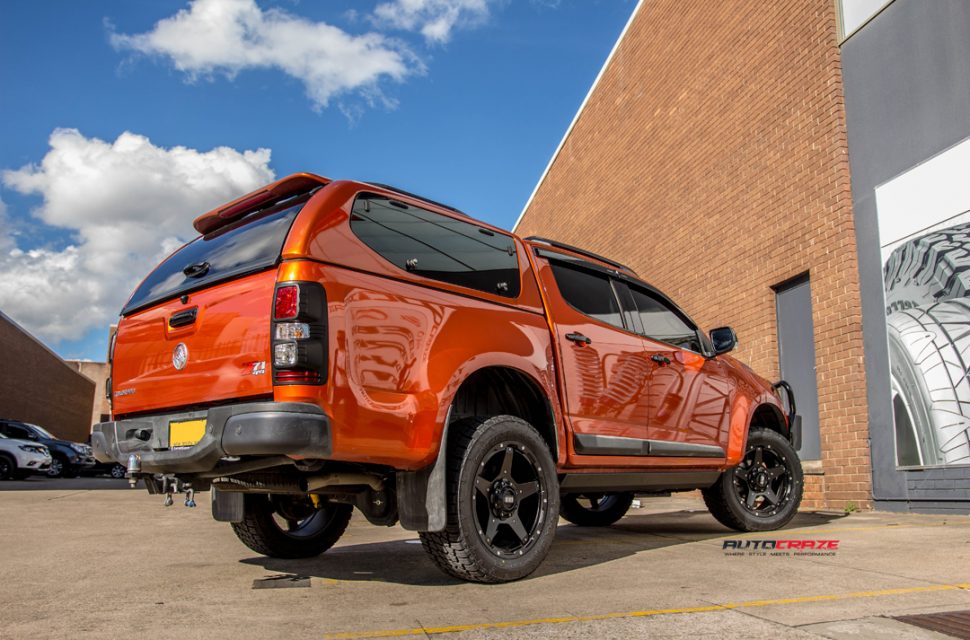 Holden Colorado Grid GD04 wheel Bilstein lift kit rear angle shot may 2018