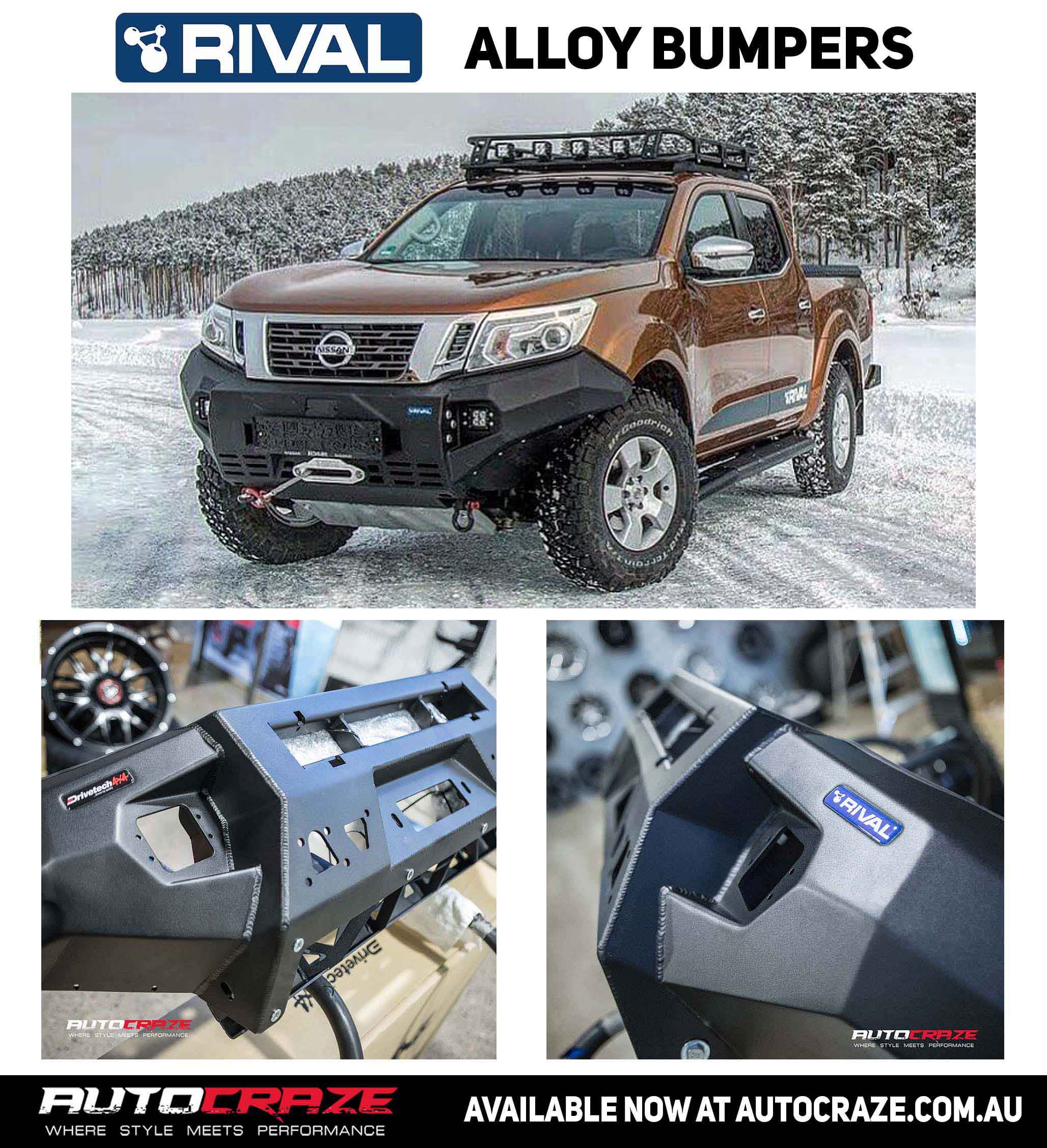 Nissan Navara bull bar by Rival 4x4