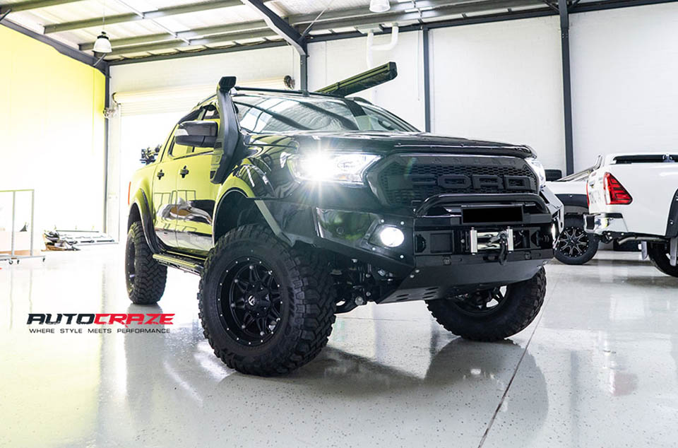 Ford Ranger Fuel Hostage Wheels Falken Tyres 4x4 Bumpers Front Close Shot June 2018