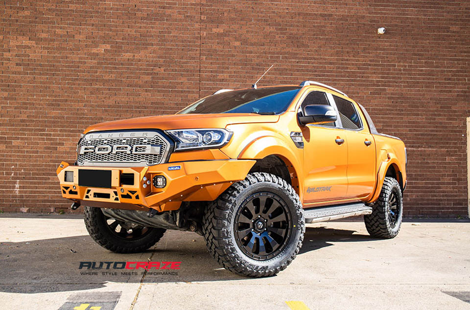 Ford Ranger Fuel Tactic Wheels Falken Tyres Lift Kit Front Close Shot Gallery August 2018