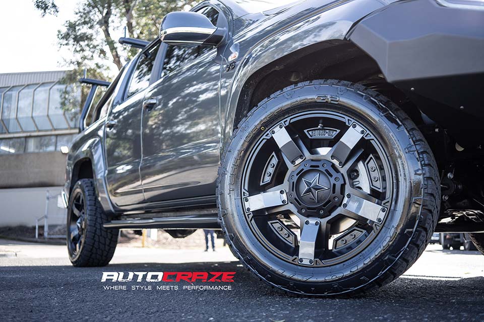 Grey Volkswagen Amarok Nitto Terra Grappler G2 Tyre Review Close up shot