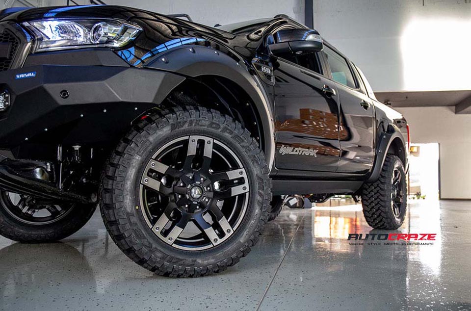 Ford Ranger Raptor Kit Fuel Pump Wheels Falken Tyres 4x4 Accessories Front Fitment Close Up Shot July 2018