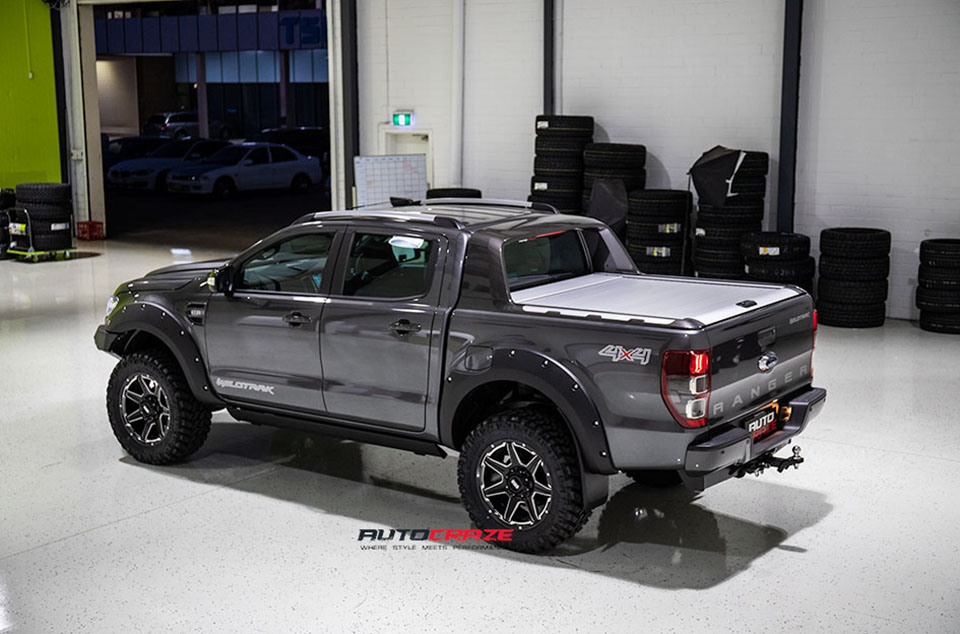 Ford Ranger Raptor Kit Grid GD06 Wheels Nitto Tyres Lift Kit 4x4 Accessories Rear Close Up Shot May 2018