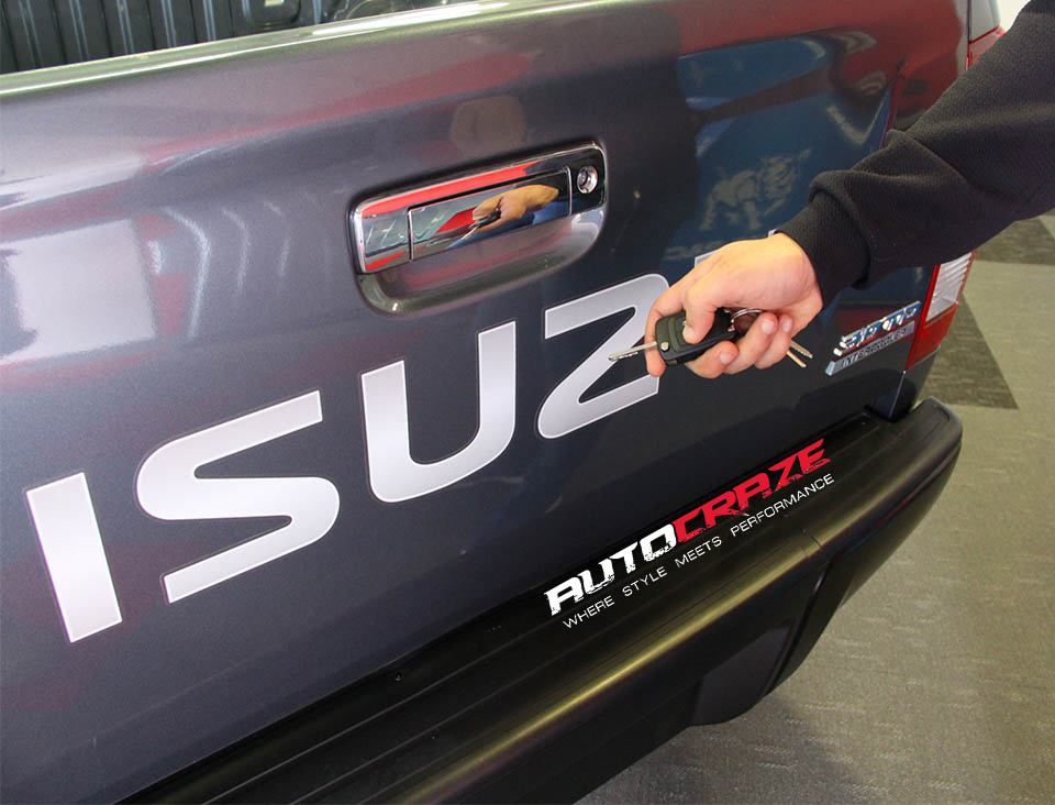 Grey Isuzu D Max Tailgate Lock