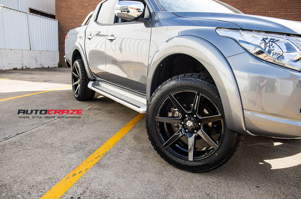 Mitsubishi Triton Diesel Avalanche Wheels Nitto Tyres Front Fitment Close Up Shot August 2018