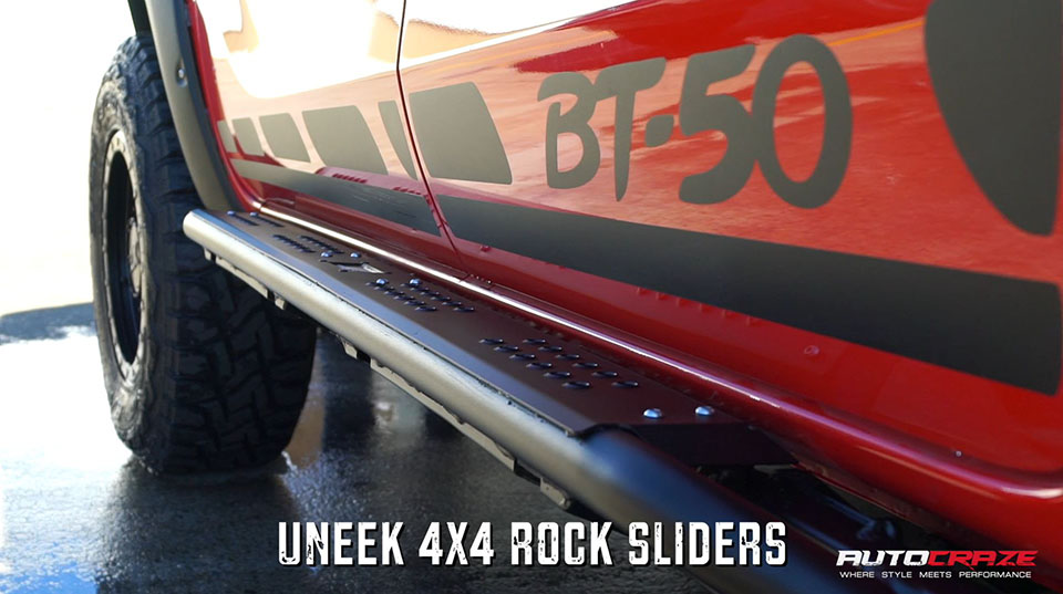 Red Mazda BT50 Uneek 4x4 Rock Sliders AutoCraze