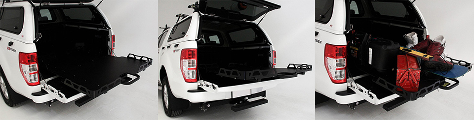 White Ford Ranger Ute Slide Tray
