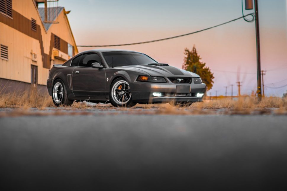 Grey Ford Mustang Cosmis XT005 wheels AutoCraze
