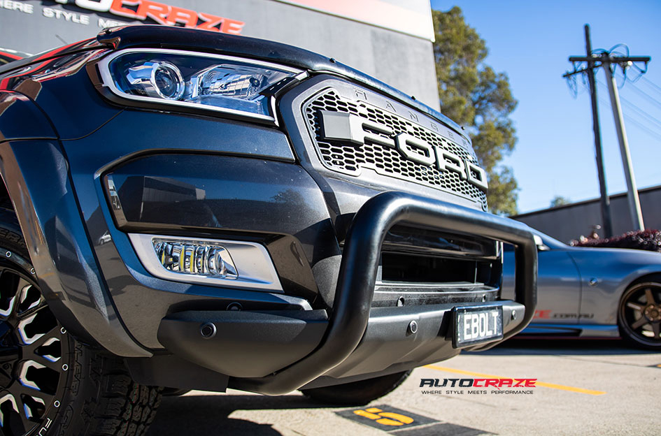 Ford Ranger Fuel Stroke Wheels Nitto Tyres Smoked Tail Head Light Cover Nudge Bar Side Accessories Close Up Shot Gallery May 2018