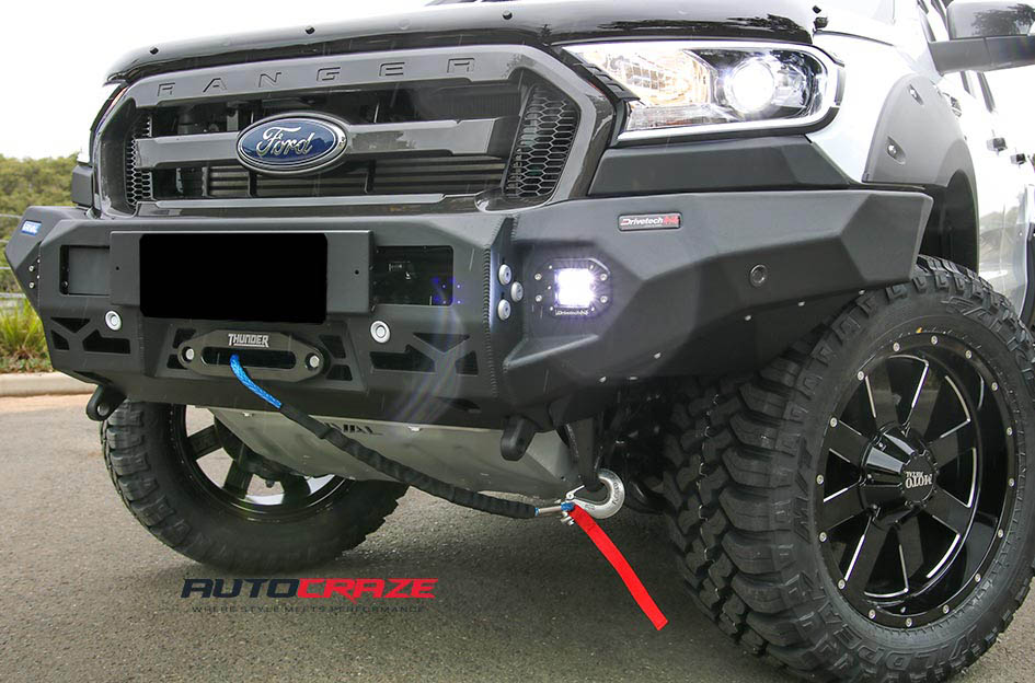 Ford Ranger MO962 Gloss Black Wheels Rival Bash Plate Rival Bar 2