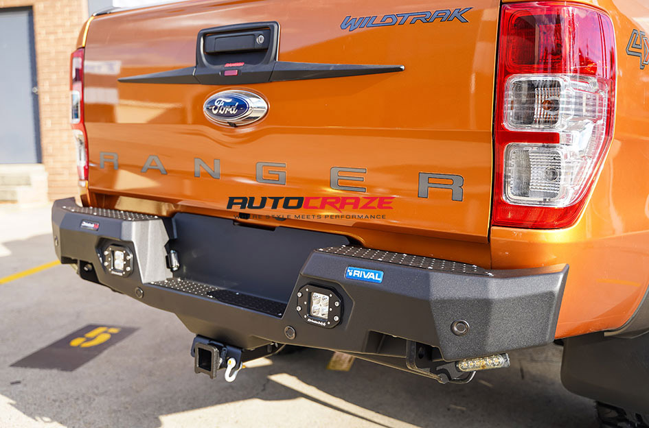 Orange Ford Ranger American Racing Baja Wheels Rear Accessories Shot Gallery June 2019