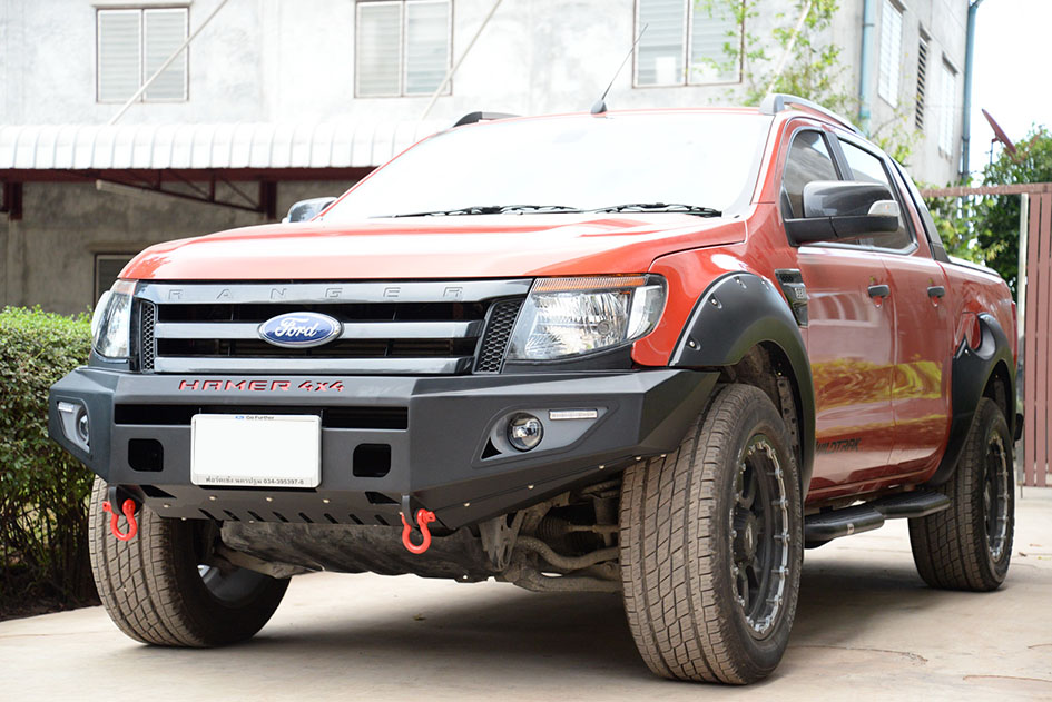 Orange Ford Ranger Hamer4x4 Bull Bar AutoCraze