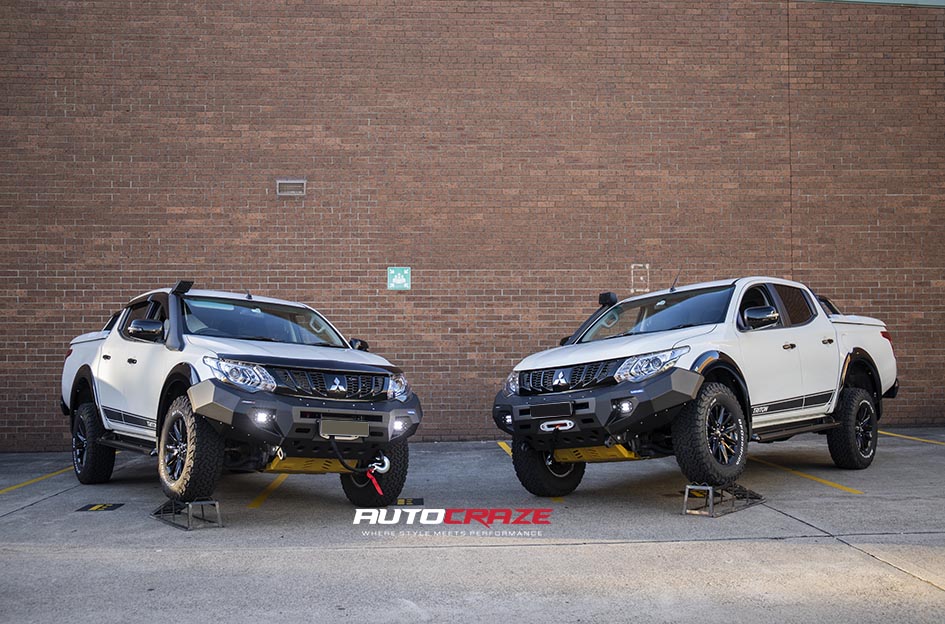 White Triton Rival Bulll Bar Double Shot AutoCraze