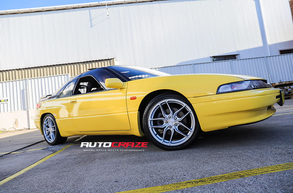 Yellow Subaru SVX King Taro Wheels Front Side Shot Gallery April 2020