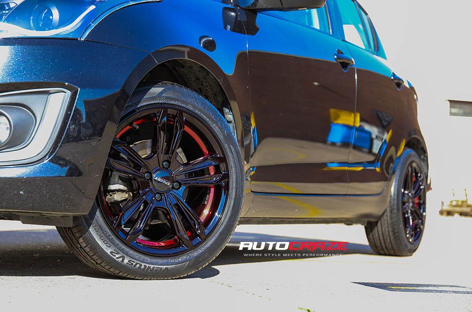 SUZUKI SWIFT REDBACK PIANO BLACK RED UNDERCUT 