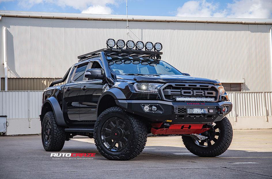 FORD RANGER RAPTOR KMC GAUNTLET XD852 SATIN BLACK 